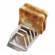 Geborsteld RVS toastrek 6 sneetjes 20 x 7 cm - Cilio