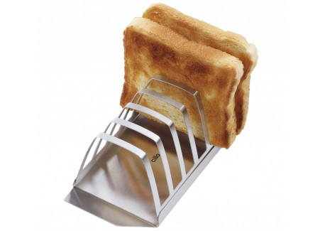 Porte-toast Inox Brossé 6 tranches 20 x 7 cm  - Cilio