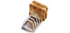 Geborsteld RVS toastrek 6 sneetjes 20 x 7 cm