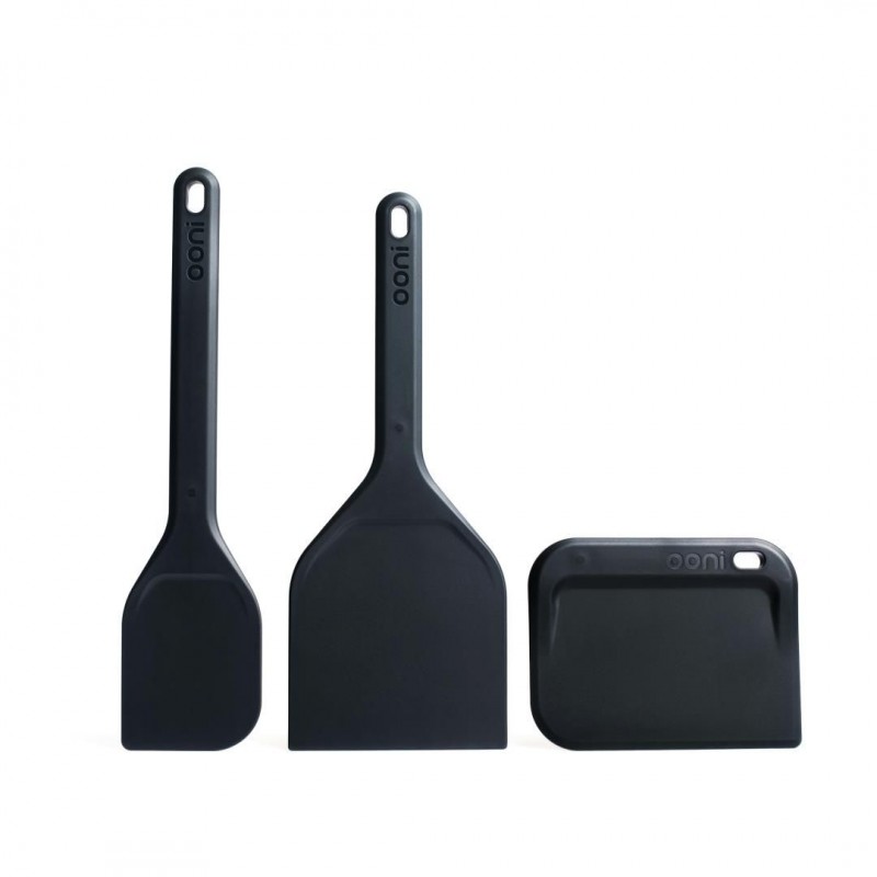 Set 3 Ustensiles Pâte à Pizza Coupe-pâte, Spatule Large, Spatule Cuillère - Ooni