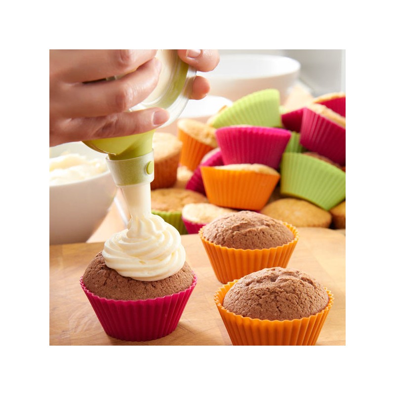 Douille Patisserie Poche à Douille Professionnelle 34 Pièces, Nifogo Kit de  Pâtisserie Inox, 24 Douilles, 2 Sac à Pâtisserie Silicone pour Cupcakes  Muffins Gâteaux