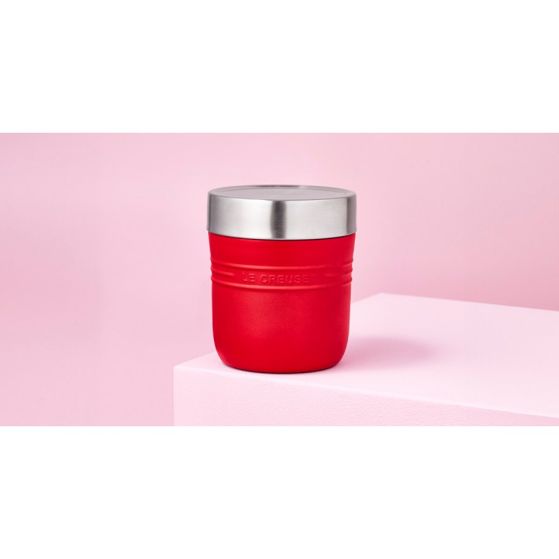 On The Go Lunch Box Isotherme Inox Ronde 500 ml Rouge Cerise - Le Creuset