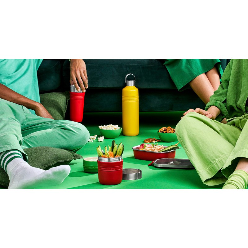 On The Go Lunch Box Isotherme Inox Ronde 500 ml Rouge Cerise - Le Creuset