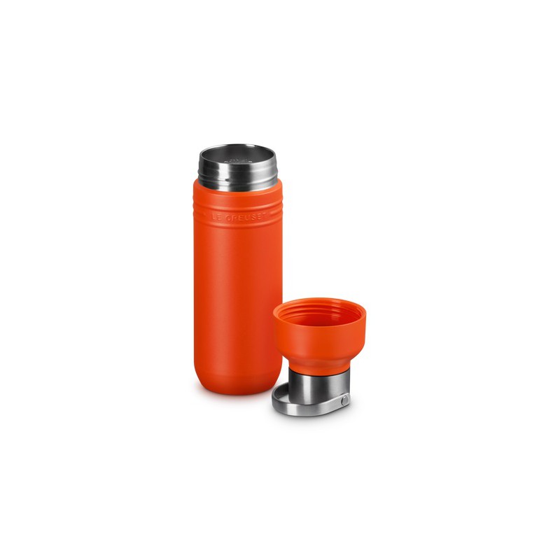 On The Go Gourde Bouteille Isotherme 500 ml Orange Volcanique - Le Creuset