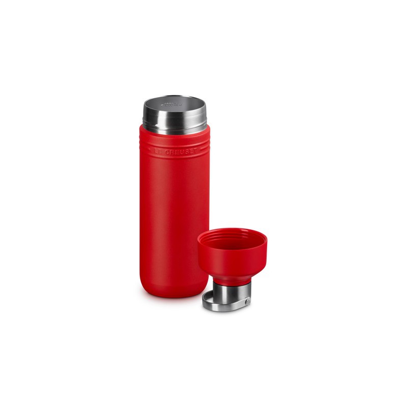 On The Go Gourde Bouteille Isotherme 1 L Rouge Cerise - Le Creuset