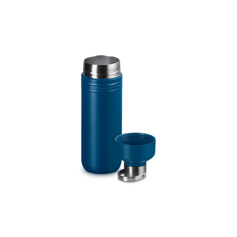 On The Go Gourde Bouteille Isotherme 1 L Bleu Deep Teal - Le Creuset