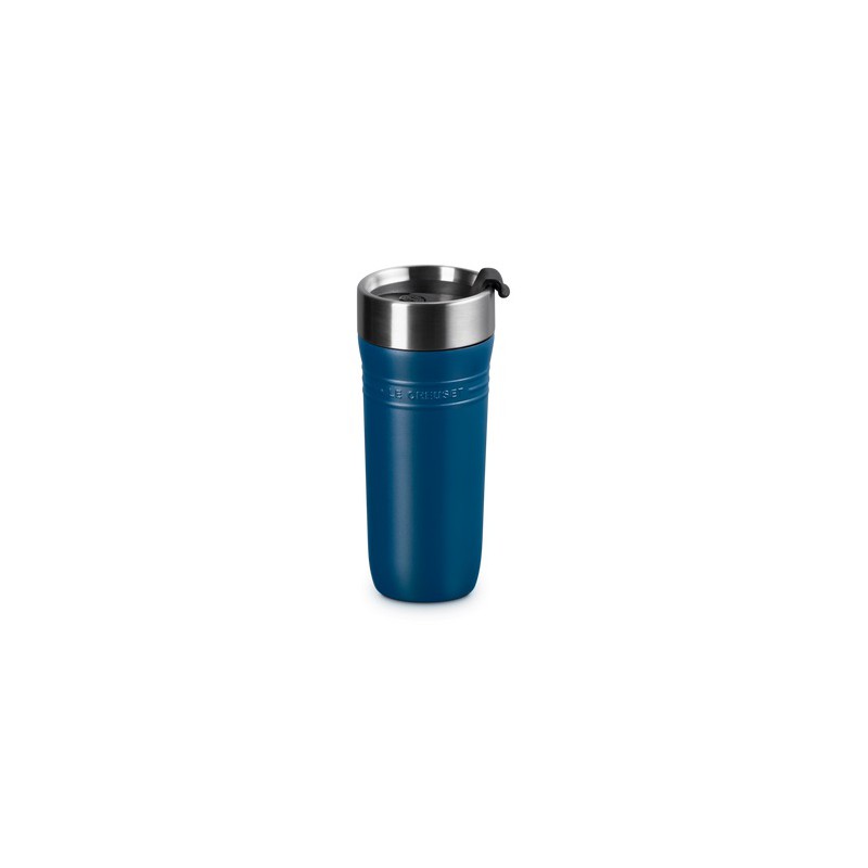 On The Go Travel Mug Isotherme Hermétique à Emporter 350 ml Bleu Deep Teal - Le Creuset