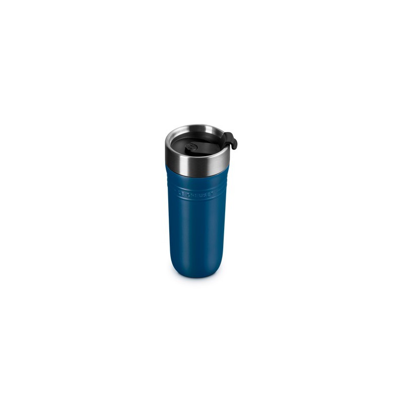 On The Go Travel Mug Isotherme Hermétique à Emporter 350 ml Bleu Deep Teal - Le Creuset
