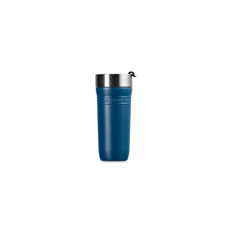 On The Go Travel Mug Isotherme Hermétique à Emporter 350 ml Bleu Deep Teal - Le Creuset