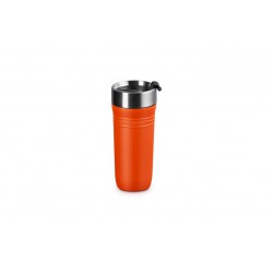 On The Go Travel Mug Isotherme Hermétique à Emporter 350 ml Orange Vocanique - Le Creuset