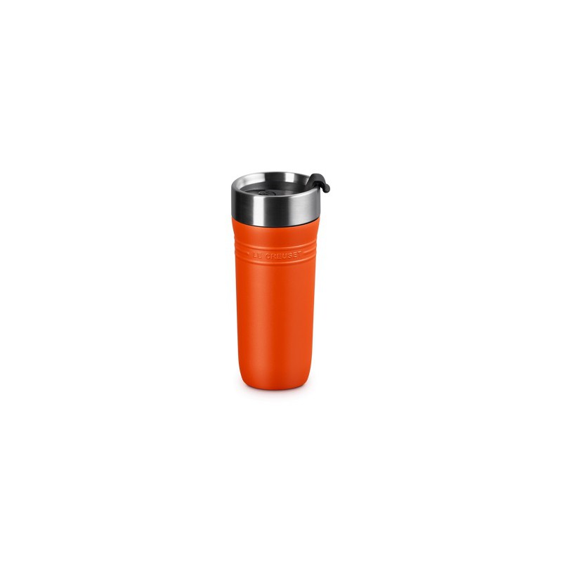 On The Go Travel Mug Isotherme Hermétique à Emporter 350 ml Orange Vocanique - Le Creuset