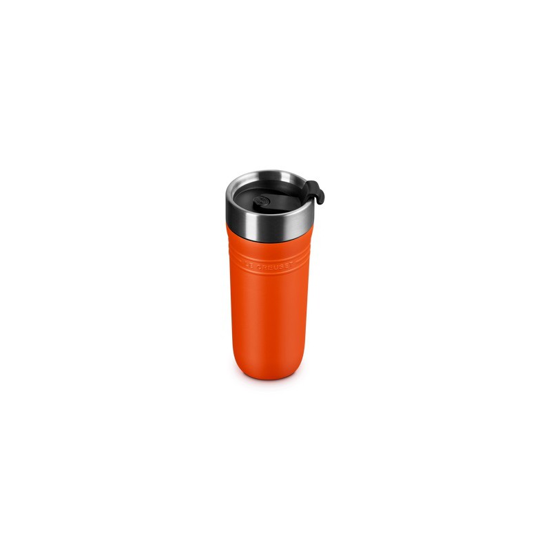 On The Go Travel Mug Isotherme Hermétique à Emporter 350 ml Orange Vocanique - Le Creuset