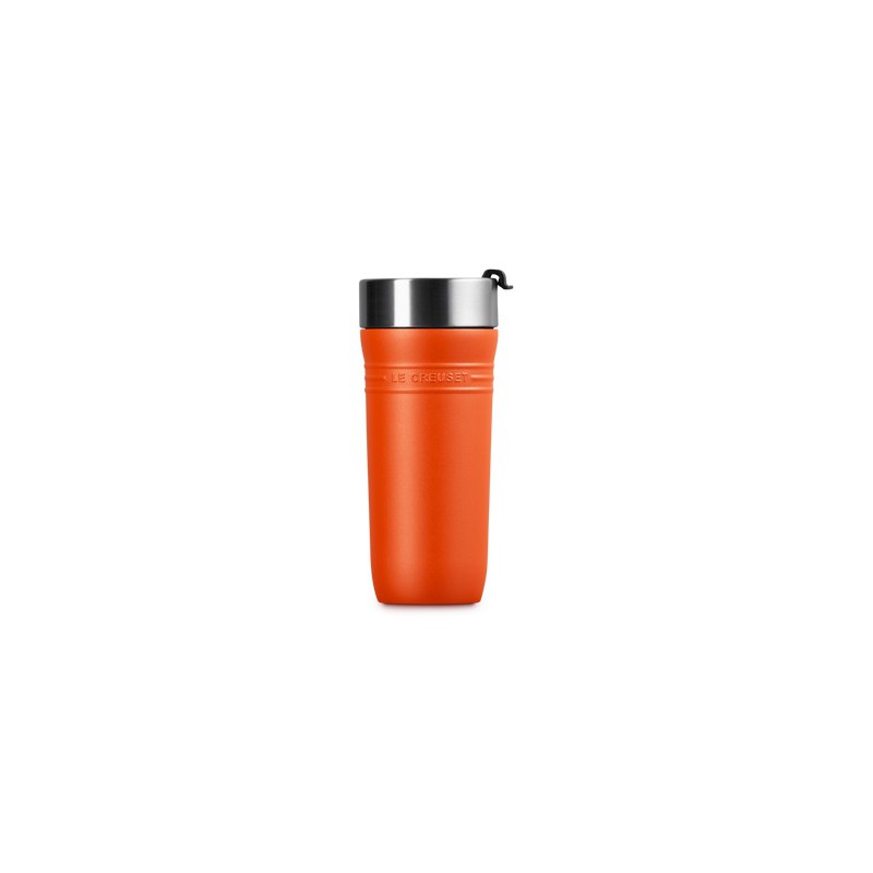 On The Go Travel Mug Isotherme Hermétique à Emporter 350 ml Orange Vocanique - Le Creuset