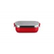 On The Go Lunch Box Inox Rectangulaire 900 ml Rouge Cerise - Le Creuset