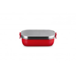 On The Go Lunch Box Inox Rectangulaire 900 ml Rouge Cerise  - Le Creuset On The Go Lunch Box Inox Rectangulaire 900 ml Rouge Cerise  - Le Creuset