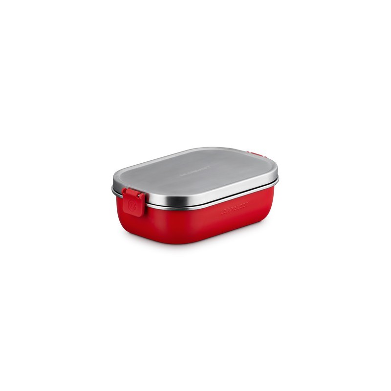 On The Go Lunch Box Inox Rectangulaire 900 ml Rouge Cerise - Le Creuset