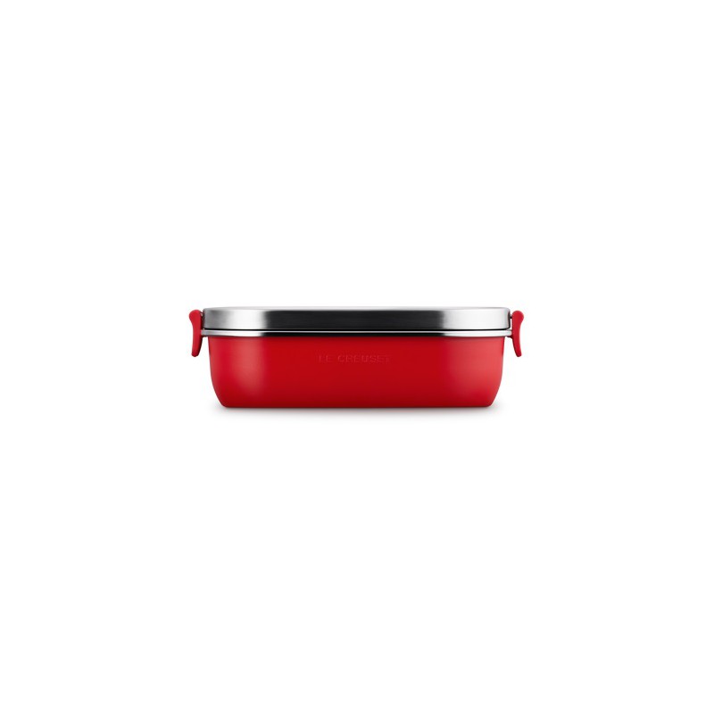 On The Go Lunch Box Inox Rectangulaire 900 ml Rouge Cerise - Le Creuset