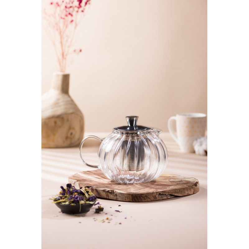 Gyokuro Théière en Verre avec Filtre Inox Dévissable 0,8 L - Cristel