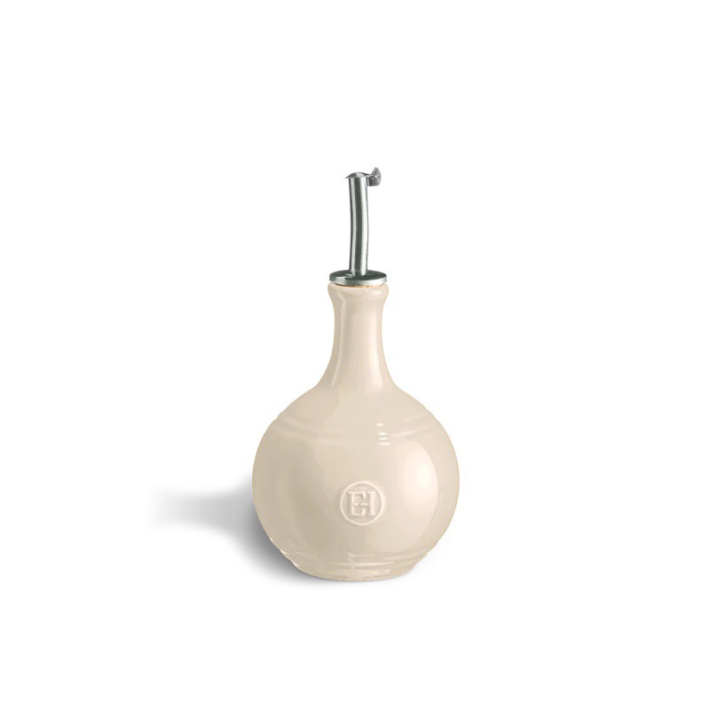 Bouteille Céramique Vinaigre avec Bec Verseur 0,4 L Argile Blanc Cassé - Emile Henry