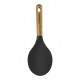 Cuillère à Riz Silicone Noir Manche Bois 22 cm  - Staub