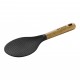Cuillère à Riz Silicone Noir Manche Bois 22 cm  - Staub