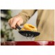 Ecumoire Friture Silicone Noir Manche Bois 31 cm  - Staub