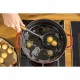 Ecumoire Friture Silicone Noir Manche Bois 31 cm - Staub