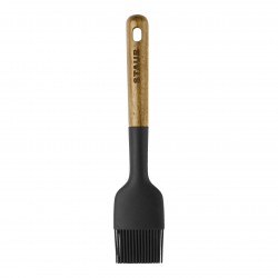 Pinceau à Pâtisserie Silicone Noir Manche Bois 22 cm  - Staub Pinceau à Pâtisserie Silicone Noir Manche Bois 22 cm  - Staub