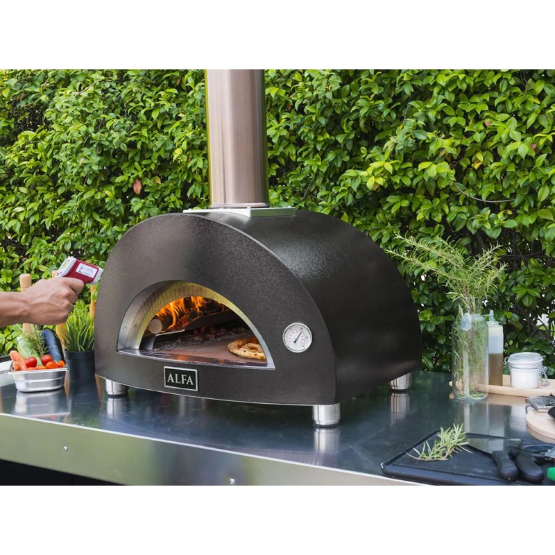 Moderno Four à Pizza Bois 1 Pizza Gris 60x40 cm - Alfa Pizza