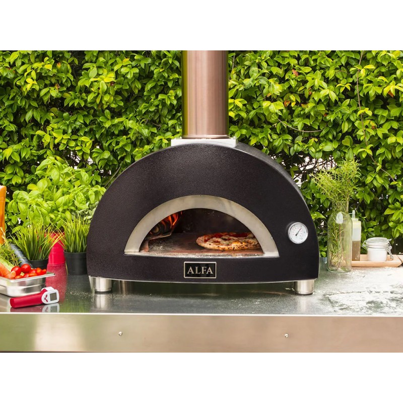 Moderno Four à Pizza Bois 1 Pizza Gris 60x40 cm - Alfa Pizza