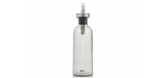 AromaPour Bouteille en Verre Gris Huile ou Vinaigre Bec Verseur Inox 500 ml 