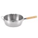 Yukihira Casserole/Poelon Inox Martelé avec Bec Verseur 24 cm 2,4L - Yoshikawa