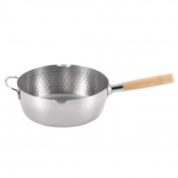 Yukihira Gehamerde RVS Steelpan/Koekenpan 24 cm 2,4L met Giettuit - Yoshikawa