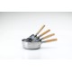 Yukihira Casserole/Poelon Inox Martelé avec Bec Verseur 16 cm 1L - Yoshikawa
