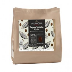 Equatoriale Pure Chocolade 55% Bonen 1 kg zak