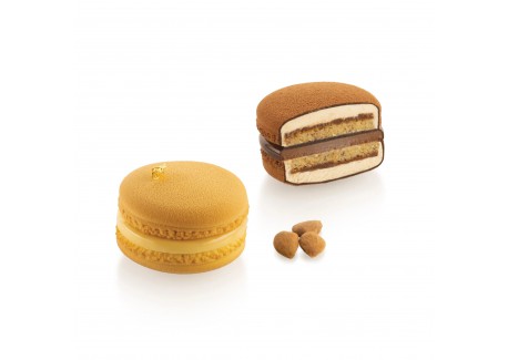 Kit 2 Moules en Silicone Macaron 110 65 mm 8x110 ml - Silikomart Professional