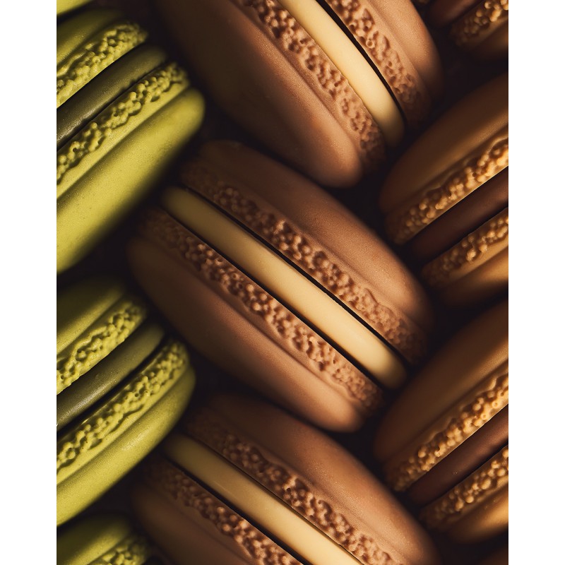 Kit 2 Moules en Silicone Macaron 110 65 mm 8x110 ml - Silikomart Professional