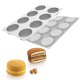 Kit 2 Moules en Silicone Macaron 110 65 mm 8x110 ml - Silikomart Professional