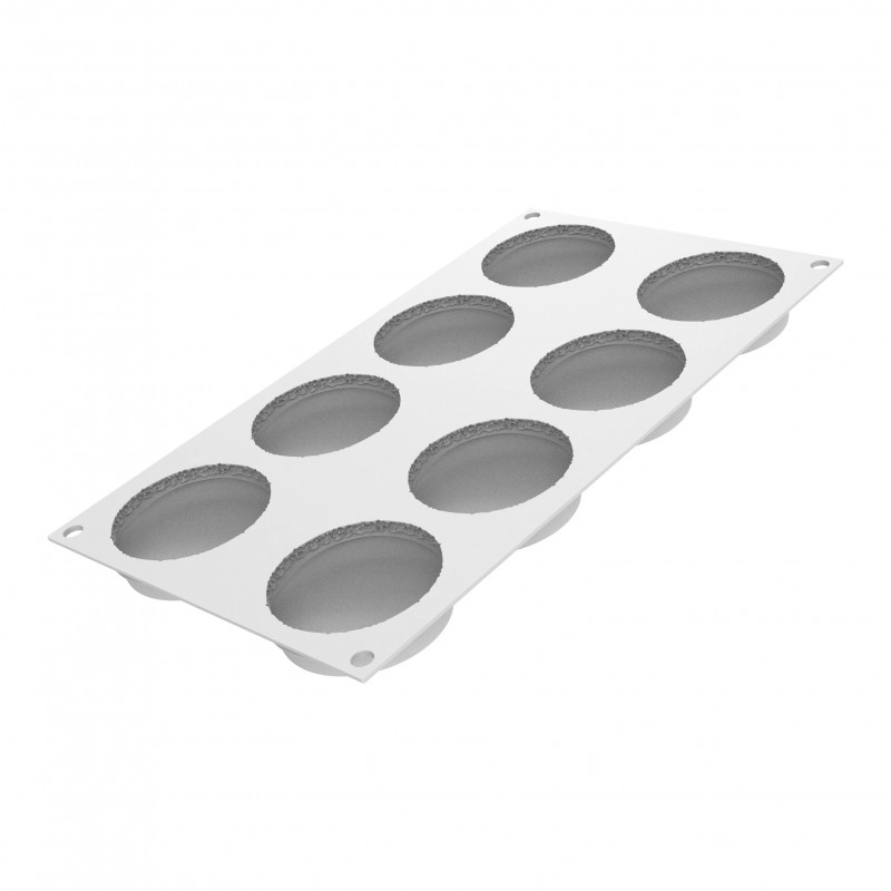 Kit 2 Moules en Silicone Macaron 110 65 mm 8x110 ml - Silikomart Professional