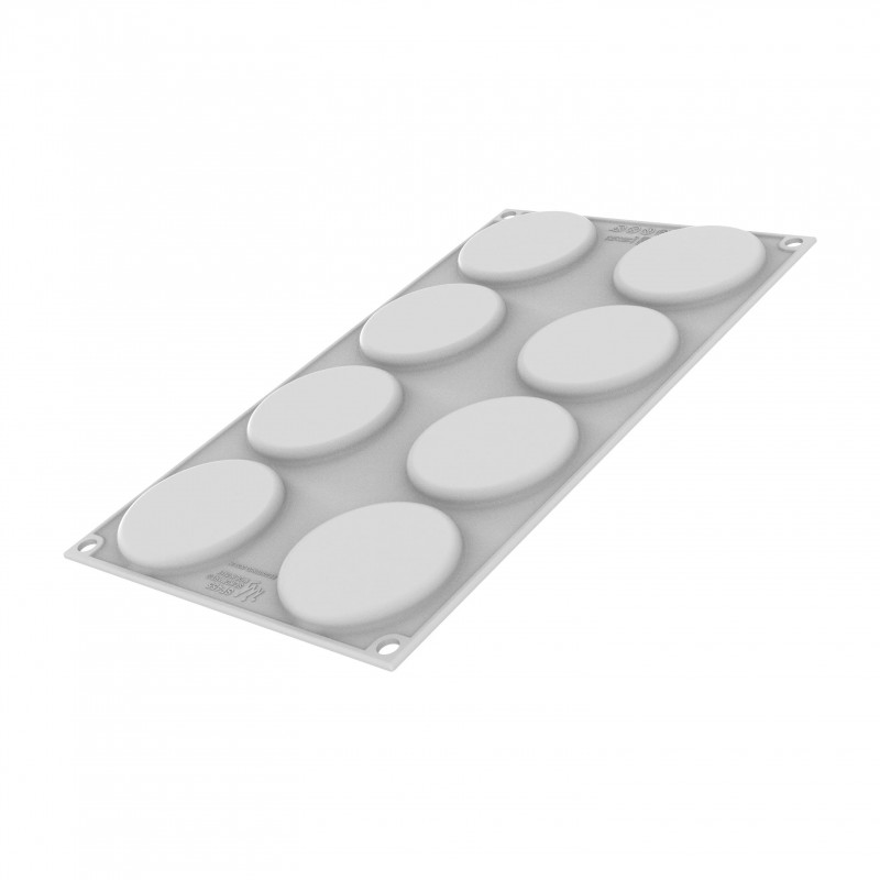 Kit 2 Moules en Silicone Macaron 110 65 mm 8x110 ml - Silikomart Professional
