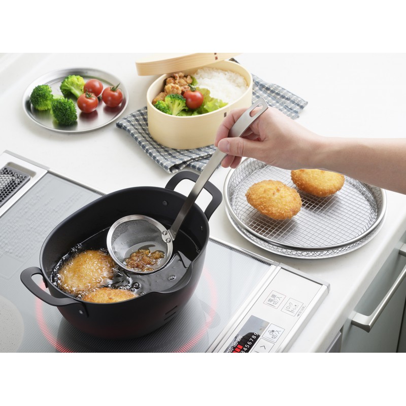 Aikata Ecumoire Fine Inox à Tempura et à Friture Japonaise 27 cm - Yoshikawa