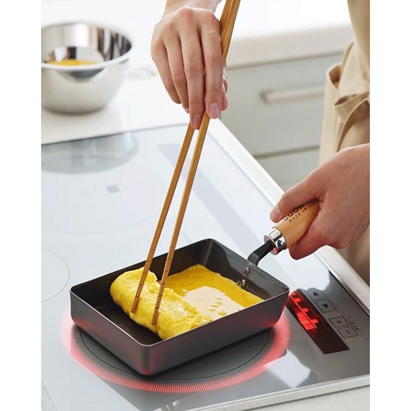 Cook Pal Tamagoyaki Poele Rectangulaire à Omelette Japonaise M 18x13 cm - Yoshikawa