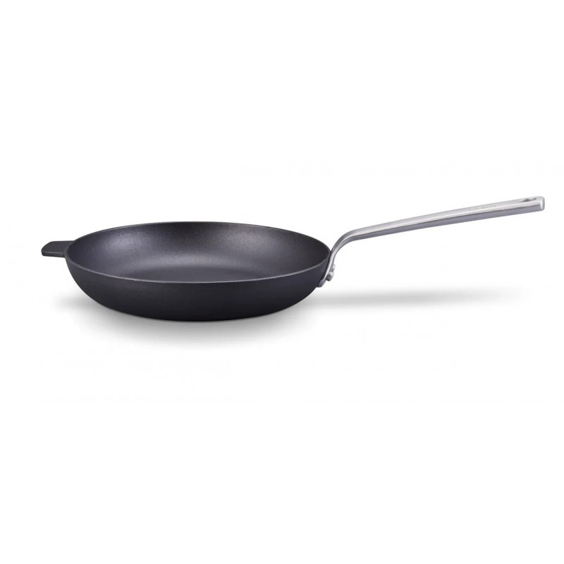 -Stark Natuurlijke Ongeglazuurde Gietijzeren Koekenpan 28 cm met Handgreep - Beka Cookware