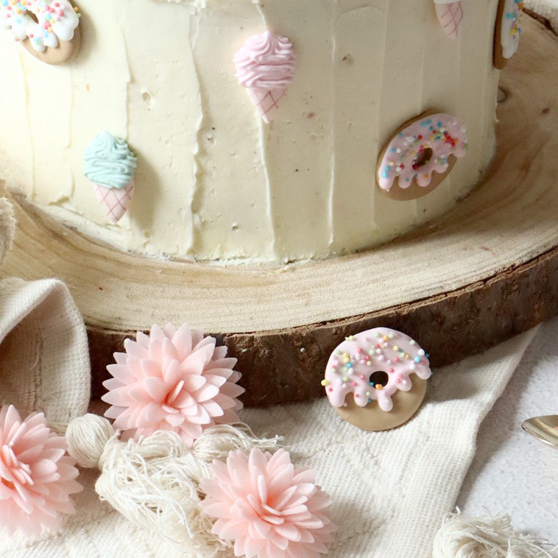 Décors Comestibles Sucrés Donuts et Glaces 7 pcs - Scrapcooking