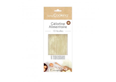 Feuilles de Gélatine Alimentaire Bovine 10 pcs - Scrapcooking
