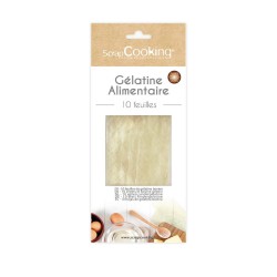Feuilles de Gélatine Alimentaire Bovine 10 pcs 
