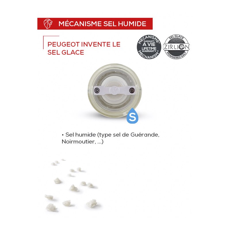 Oléron Moulin à Sel Humide 14 cm Naturel Zirlion - Peugeot