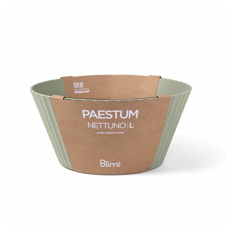 Paestum Nettuno Saladier Large 25x12 cm Vert Thym - Blim Plus