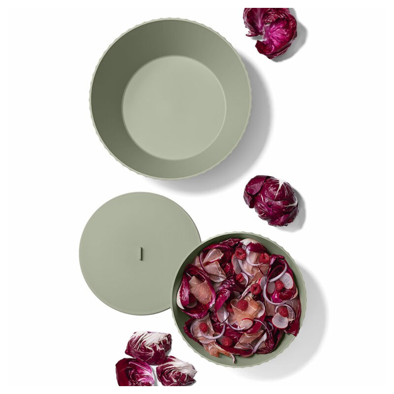 Paestum Nettuno Saladier Large 25x12 cm Vert Thym - Blim Plus