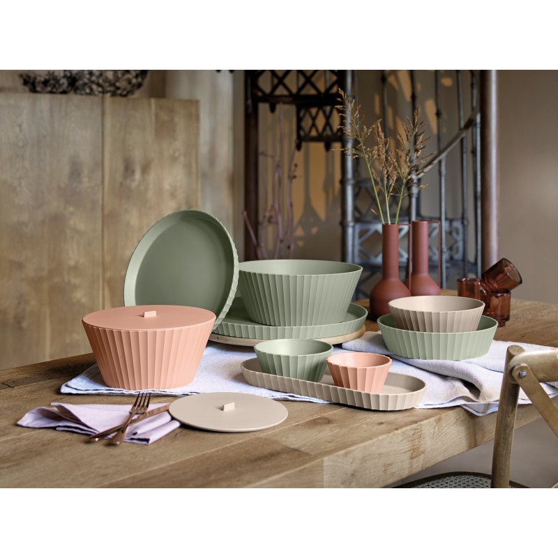 Paestum Coperchio Couvercle pour Saladier Large 25 cm Rose Terracotta - Blim Plus